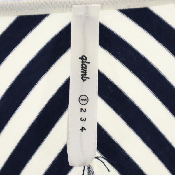 Неиспользованная glamb сделано в Японии Футболка с коротким рукавом с узором в полоску 1 Женская Б/у