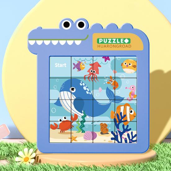 Slide Puzzle Interactive Interesting Fine Workmanship Creative Multifunctional Thinking Logic Training ABS Digital Sliding Puzzle Cartoon Educational