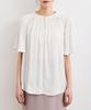 Bis Cream Women's 2-Way Split-Fiber Half-Sleeve Blouse,