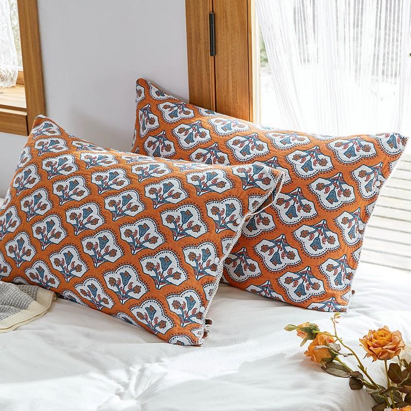 2 шт. 100% марля хлопок супер мягкая наволочка 50x75 см дышащая наволочка для пар декоративное постельное белье спальня домашнее использование