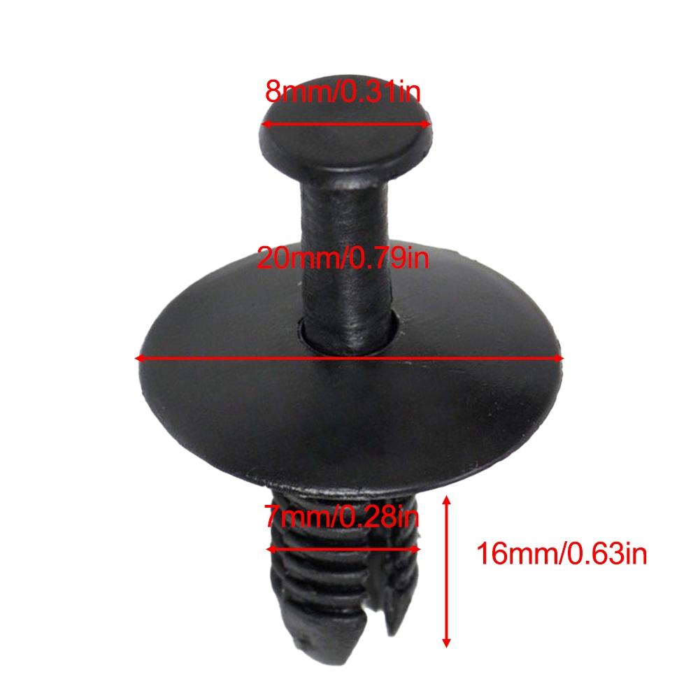 Черные дверные зажимы для колесных арок Фиксаторы для колесных арок