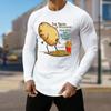 Personalized Image Stitching Print Men's Tshirts Long Sleeve Tees Round Neck Casual Pullover Men's Clothing Plus Size
