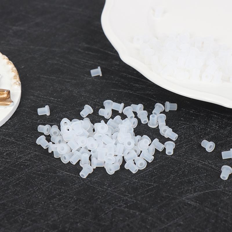 50Pcs Ciss Hollow Plug Transparent Ink Rubber Plug Empty Connector For Cartridge