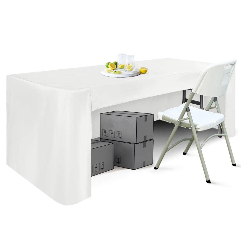 6FT Stretch Tablecloth Solid Color Sign-In Table Cloth Exhibition Table Decor  Wedding Party