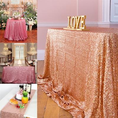 НОВАЯ блестящая скатерть с пайетками, розовое золото, серебро, вышитая крышка стола для свадебной вечеринки, рождественского фестиваля, банкета, домашний декор