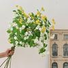 Artificial Flower Branch Realistic Stem And Green Fake Flower with Leaves for Floral