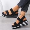 Women's Roman-Style Sandals: Black & White, Thick Sole, Fashionable Student Summer Wear