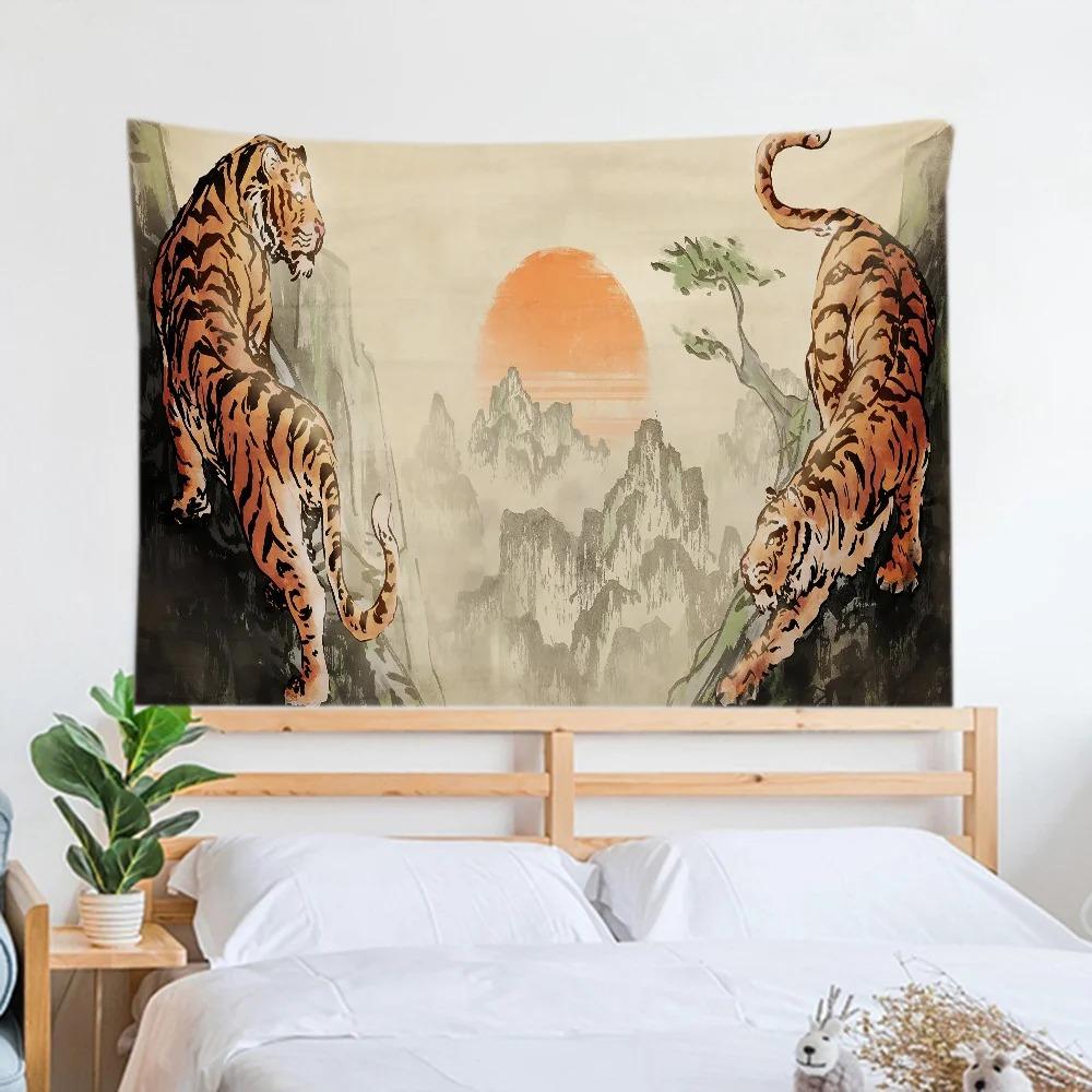 Chinese Style Landscape Simple Tapestry Office Living Room Decoration Home Wall Tapestry