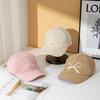 Bow Embroidery Baseball Cap Old Washed Breathable Sun Hat Versatile Soft Top Cap Tide