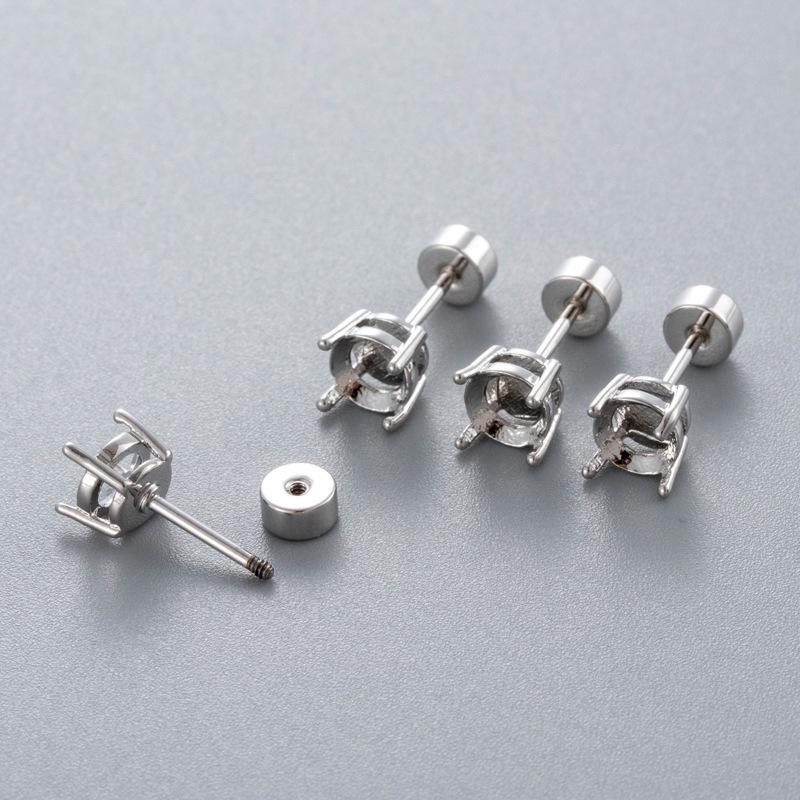 Серьги-пусеты Henson из титановой стали с четырьмя зубцами хуацзы – DIY аксессуары для хряща хеликс