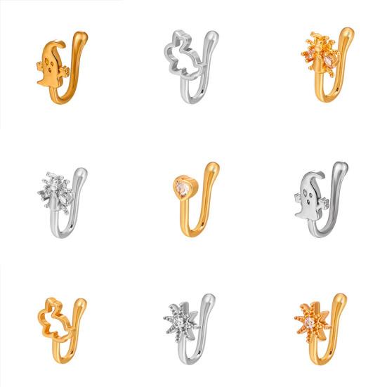 Стильное поддельное кольцо в носу, универсальная форма, женская U