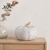 Matte White Harvest Gifts Ceramic Pumpkin Fall Table Centerpiece, Realistic Fake Figurine Nordic Style Home Accessories for Autumn Halloween