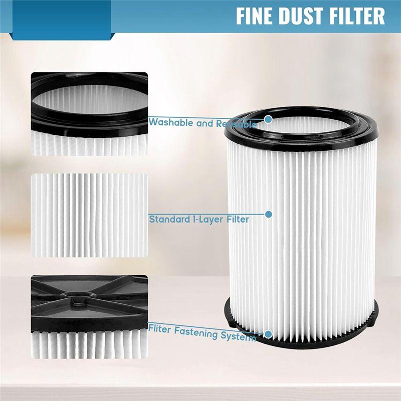 Сменный картриджный фильтр A20F-VF4000 для пылесоса Ridged 72947 Wet Dry Vac объемом от 5 до 20 галлонов, 6-9 гал. Husky, 2 шт.