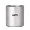 Lixada 550ml Double Wall Titanium Water Cup Tea Cup Coffee Mug for Home Office Outdoor Camping