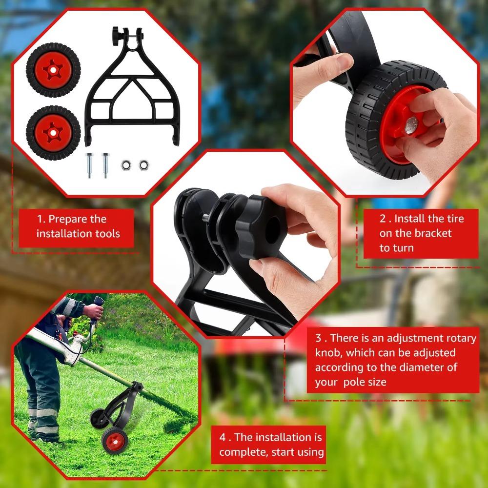 Adjustable Mower Auxiliary Wheels Universal Mower Wheel Attachment Mowing The Lawn