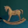 Rocking Horse Statue Decorative Figurine Art Crafts Fashion Retro Style Home Decor Ornament Wood