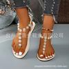 High Quality Jasmine Summer New Women, Sandals Pearl Buckle Heel Large Size Flip-flops Cool