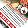 3Pcs Electric Saw Chainsaw Semi Chisel Chains 3/8LP 0.05 For Stihl MS170 MS171 MS180 MS181