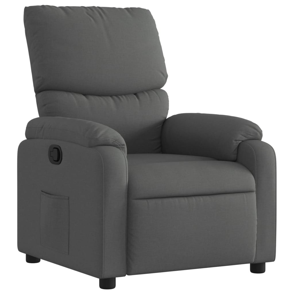 Relaxation Armchair Dark Grey Fabric