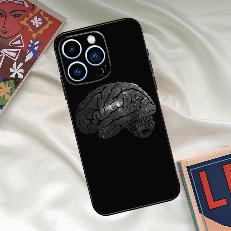 Brain Art Phone Case For iPhone 16 14 13 12 11 15 17 Pro Max 15 16 Plus 13 Mini 16e 17 Air Funda Cover