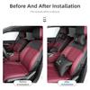 LMRGZ1 Leather Car Seat Neck and Back Pillow Breathable Accessories For Alfa Romeo 159 Giulietta Giulia 147 Mito 156 166 GT