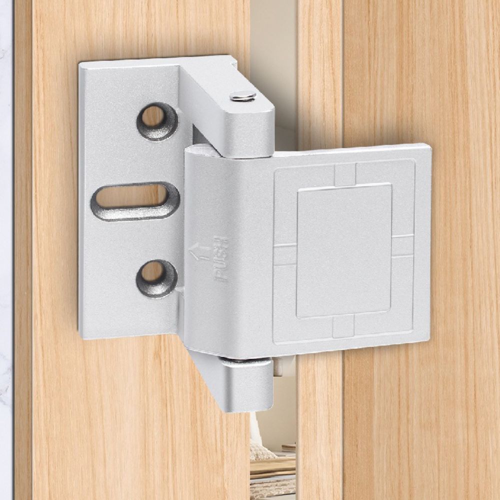 Aluminum Material Door Lock Reinforcement Design Door Bolt Invisible Door Chain  For Garage