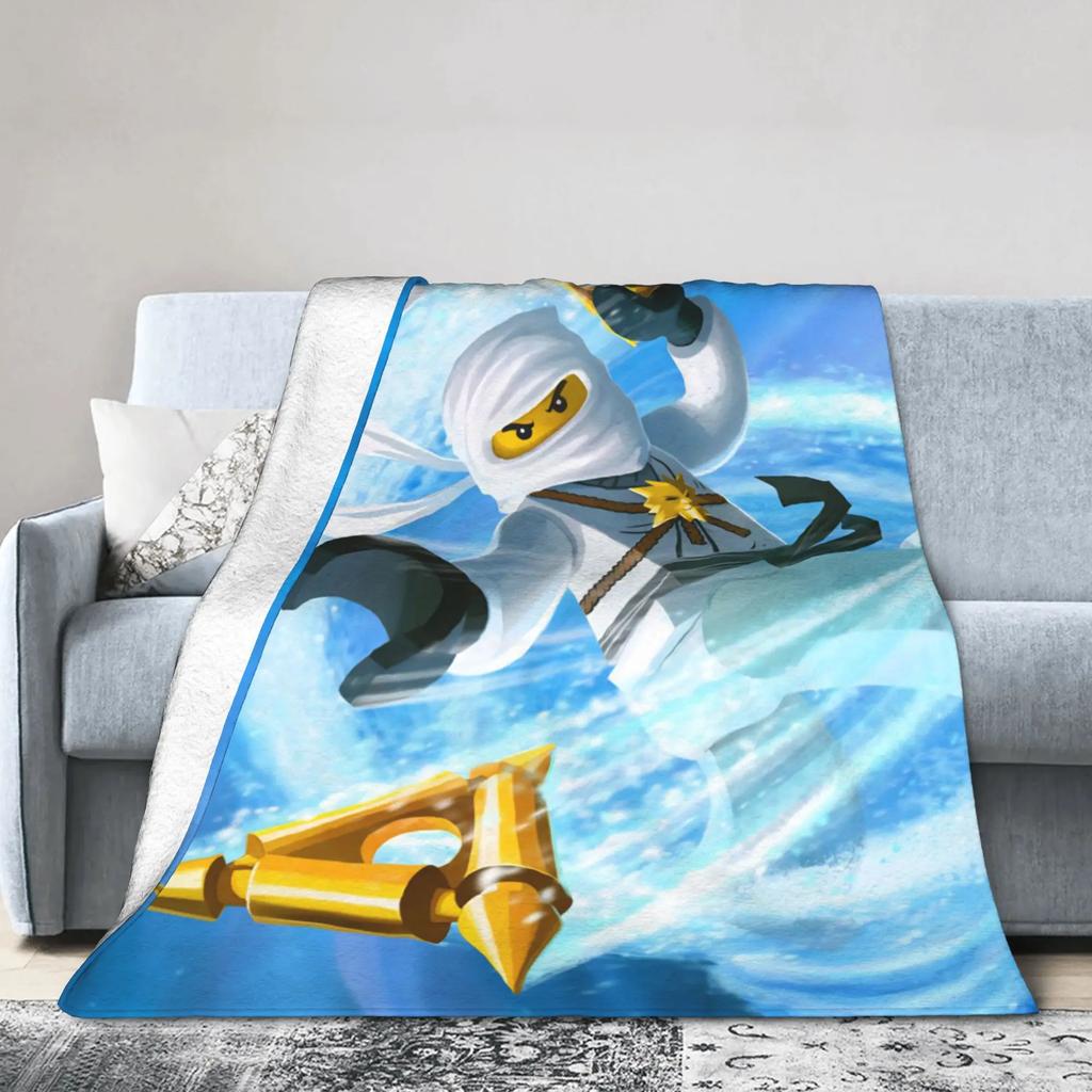 Ninjagos Flannel Throw Fashion Blanket Warm Autumn Bedspread for Living Room Sofa Bed Cover Kids Boys Girls Pattern