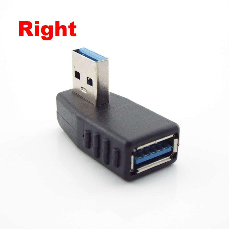 4types 1pcs USB 3.0 A Male To Female Adapter Connector Converter Plug Cable Adapters90 Degree Angle Coupler For Laptop PC