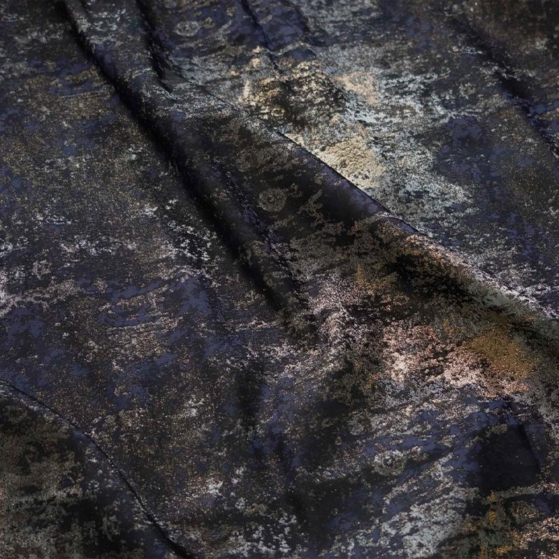 Парча Сатин Абстрактный Жаккард Ткань Ретро Чернильный Дамаск Шелк Дизайнерская Ткань Для Шитья Платья Пальто Обивочный Материал