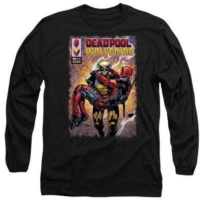 Deadpool & Wolverine Унисекс Взрослая Футболка Комикс «Росомаха спасает Дэдпула»