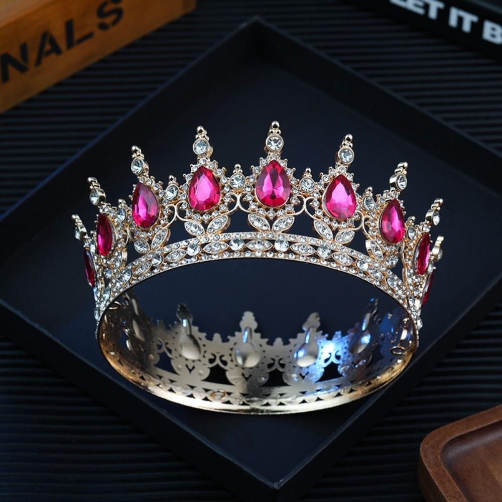 Elegant Bridal Tiara Vintage Crystal Headpieces King Rhinestone Wedding Crown Special Event