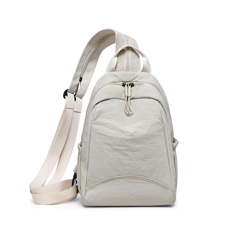 Женская сумка Многофункциональная Спортивная Большая Вместимость Однотонная Нагрудная Сумка Дорожный Рюкзак