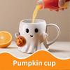 2026 New 2026 Halloween Ghost Ceramic Coffee Mug - Festive Pumpkin Design, Sturdy & Easy to Clean Handle
