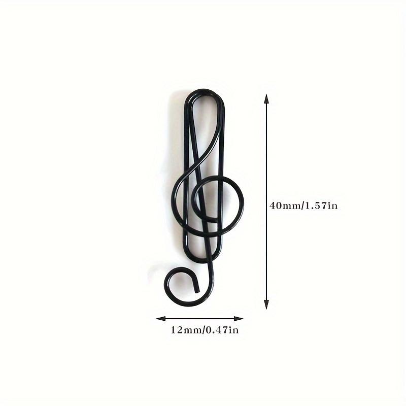 50pcs Assorted Music Note Paper Clips 12mm X 40mm Durable Iron Construction for Everyday Office Use
