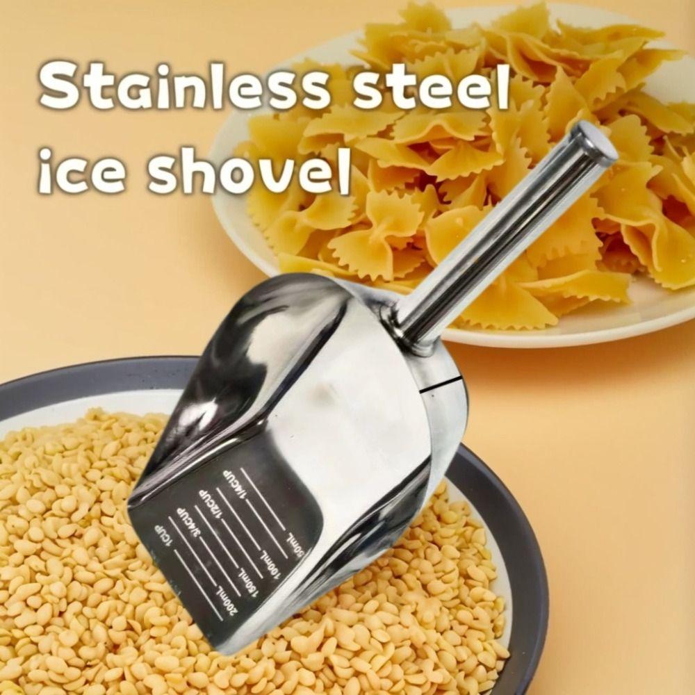 Long Handle Pet Food Scoop Ergonomic Handle Ice Scoop Practical Dog Food Shovel Buffet