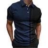 Color Blocked Men's Golf Polo Shirt with Short Sleeves, Moisture Wicking and Quick Drying Performance Casual and Fun