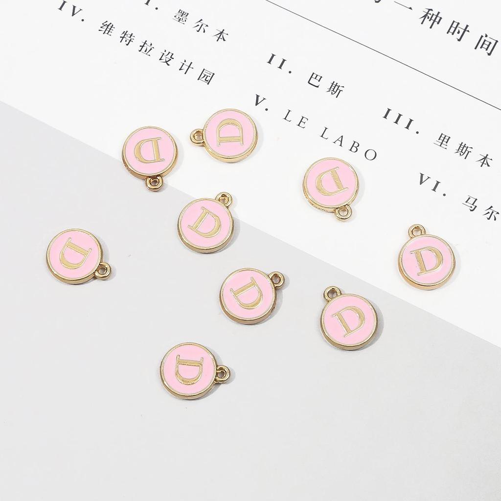 10 шт., металлическая эмаль, английские буквы, подвески, подвеска для самостоятельного изготовления ювелирных изделий, ожерелье, браслет, аксессуары