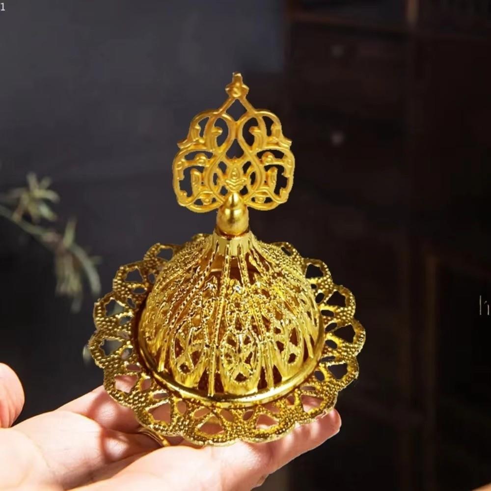 Zinc Zinc Alloy Mini Censer Holder Gold Incense Stick Burner Portable Metal Incense Burner  Office