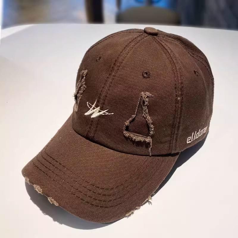 Японская Ретро Старая Рваная Бейсболка Женская Весенне-Летняя Повседневная Универсальная Уличная Молодежная Бейсболка Защитная Шляпа