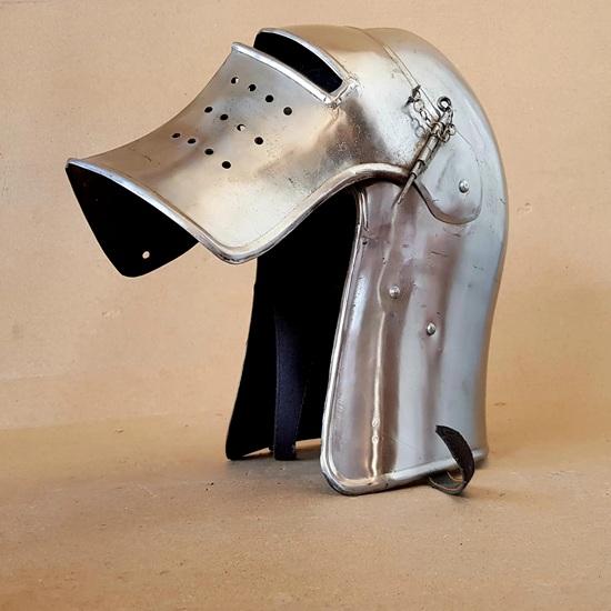 Средневековый рыцарский шлем Барбута из мягкой стали Барбута с забралом Воин LARP Косплей Хэллоуин Серебряный шлем