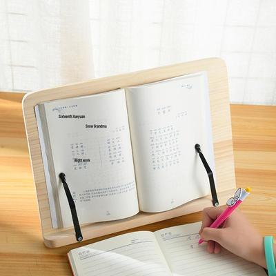 Настольная подставка для книг из массива дерева с зажимом