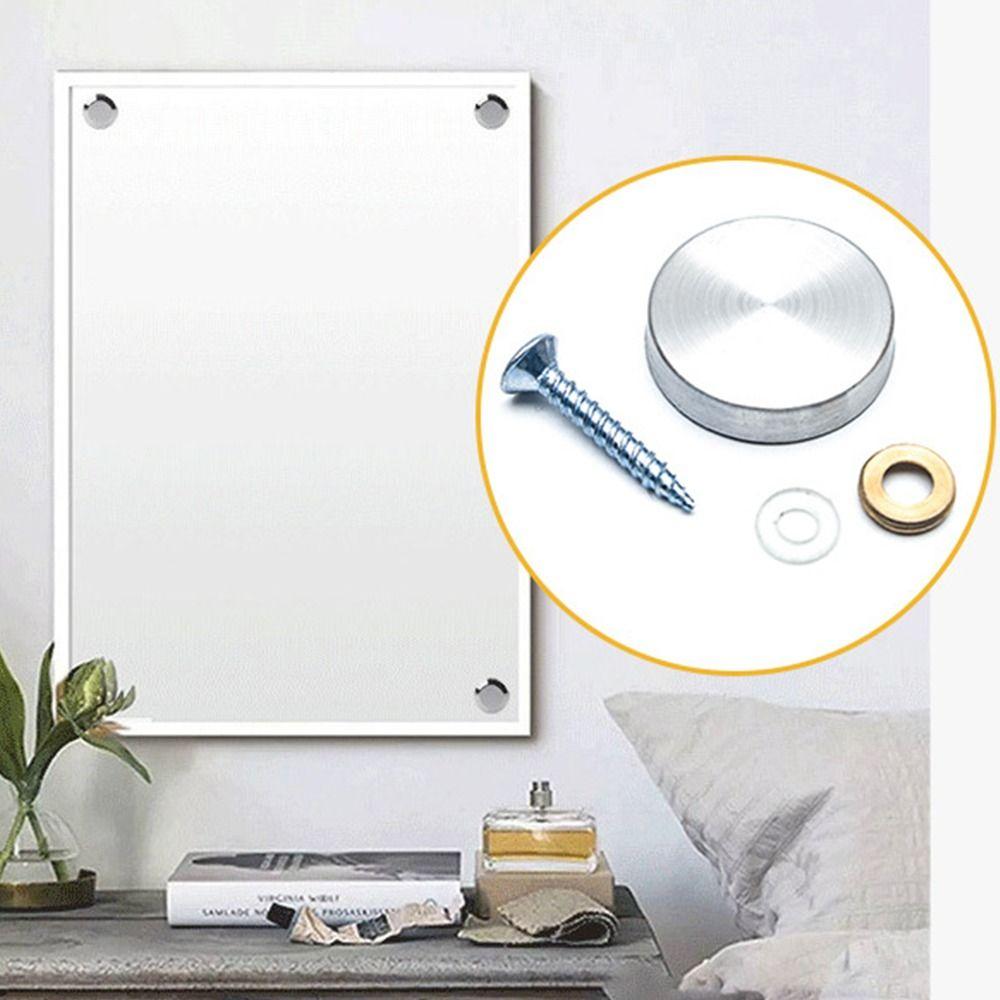 8 шт./комплект болтов, декоративный винт для зеркала, нержавеющая сталь, декоративные зеркальные крепежи для стекла