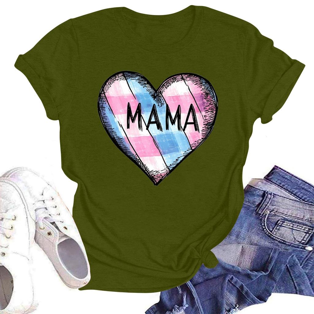 Женская повседневная футболка с круглым вырезом и короткими рукавами с принтом