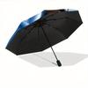 1pc Disney Frozen Elsa Automatic Opening/Closing Umbrella - Portable 3-Fold Design, 8-Bone Iron Frame, Outdoor Umbrella, Ideal Gift for Fans