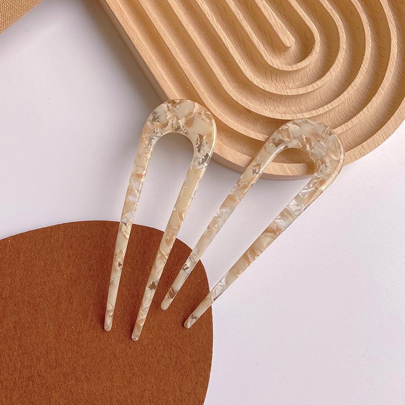 2 шт./лот Корейские палочки для волос Женская заколка для волос Элегантные красочные ацетатные палочки для волос с леопардовой текстурой Заколка для волос для девочек Аксессуары для волос