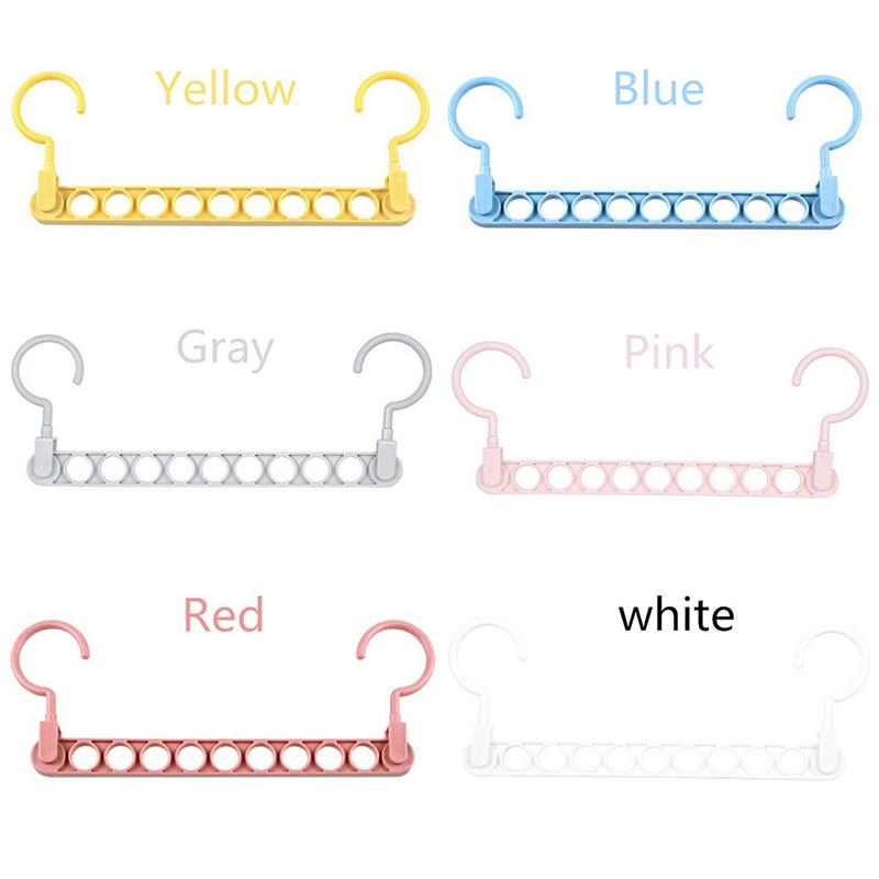 Волшебная вешалка для одежды с 9 отверстиями, многофункциональная складная вешалка, вращающаяся вешалка для одежды