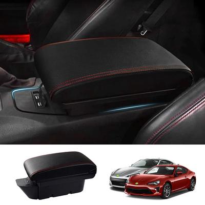 Автомобильный подлокотник-консоль Auto Spec для Toyota 86/Subaru BRZ (Тип ZN6, Первое поколение, Только с правым рулем) с портом USB для зарядки, двухслойная конструкция,