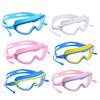 Детские очки для плавания с большой оправой, противотуманные очки для плавания с прозрачным обзором, защита от ультрафиолета, очки для бассейна для детей 5-16 лет