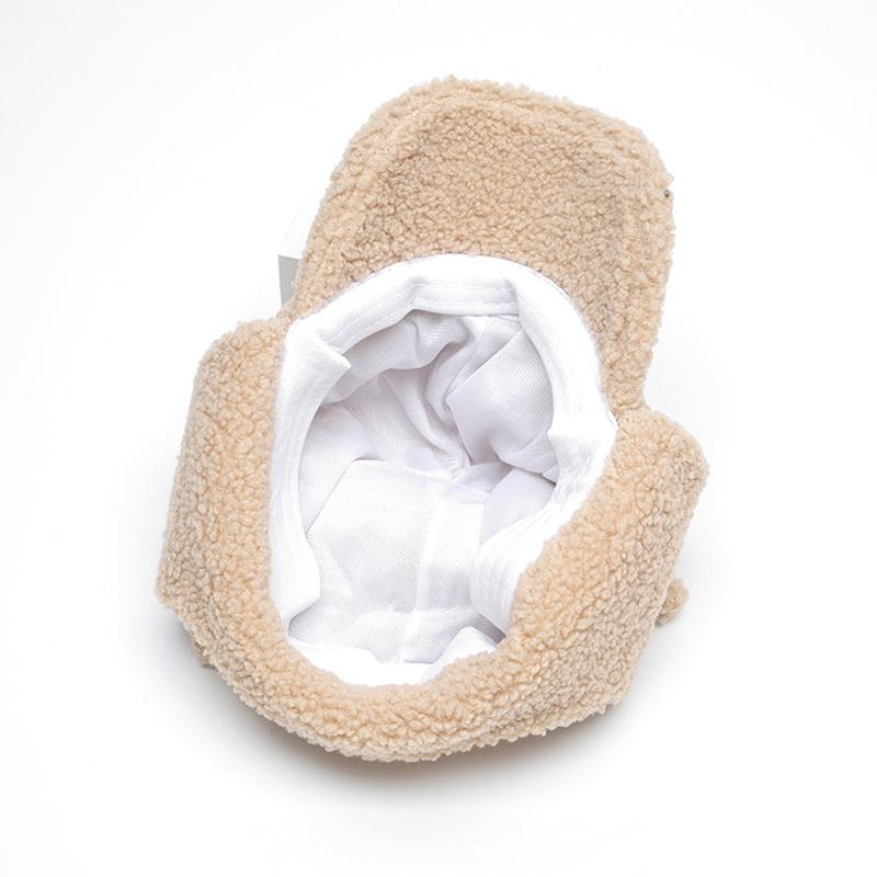 Бейсболка из овечьей шерсти, теплая кепка, женская плюшевая однотонная кепка для защиты ушей на осень-зиму