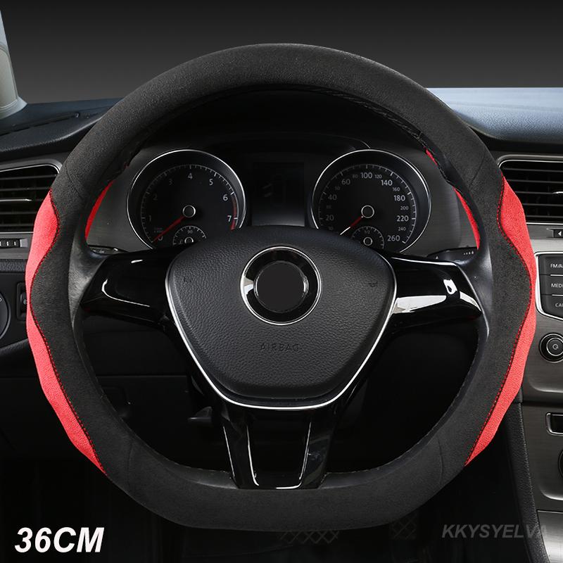 36 см замшевый чехол на руль автомобиля из коровьей кожи, размер S для Honda Civic Ciimo Jade SUZUKI Alto NISSAN Juke, автоаксессуары